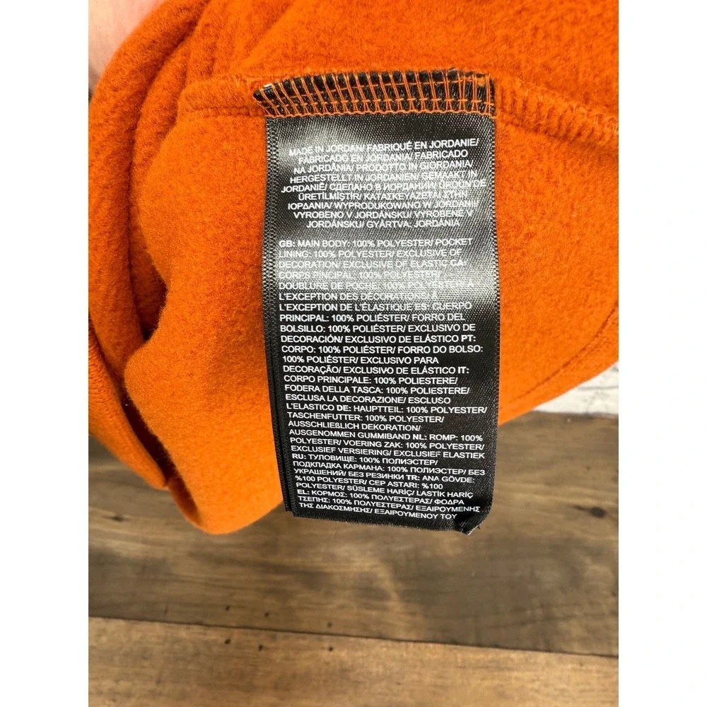 The‎ North Face Gordon Lyons 1/4 Zip Orange Gray Fleece Pullover Knit Jacket XL